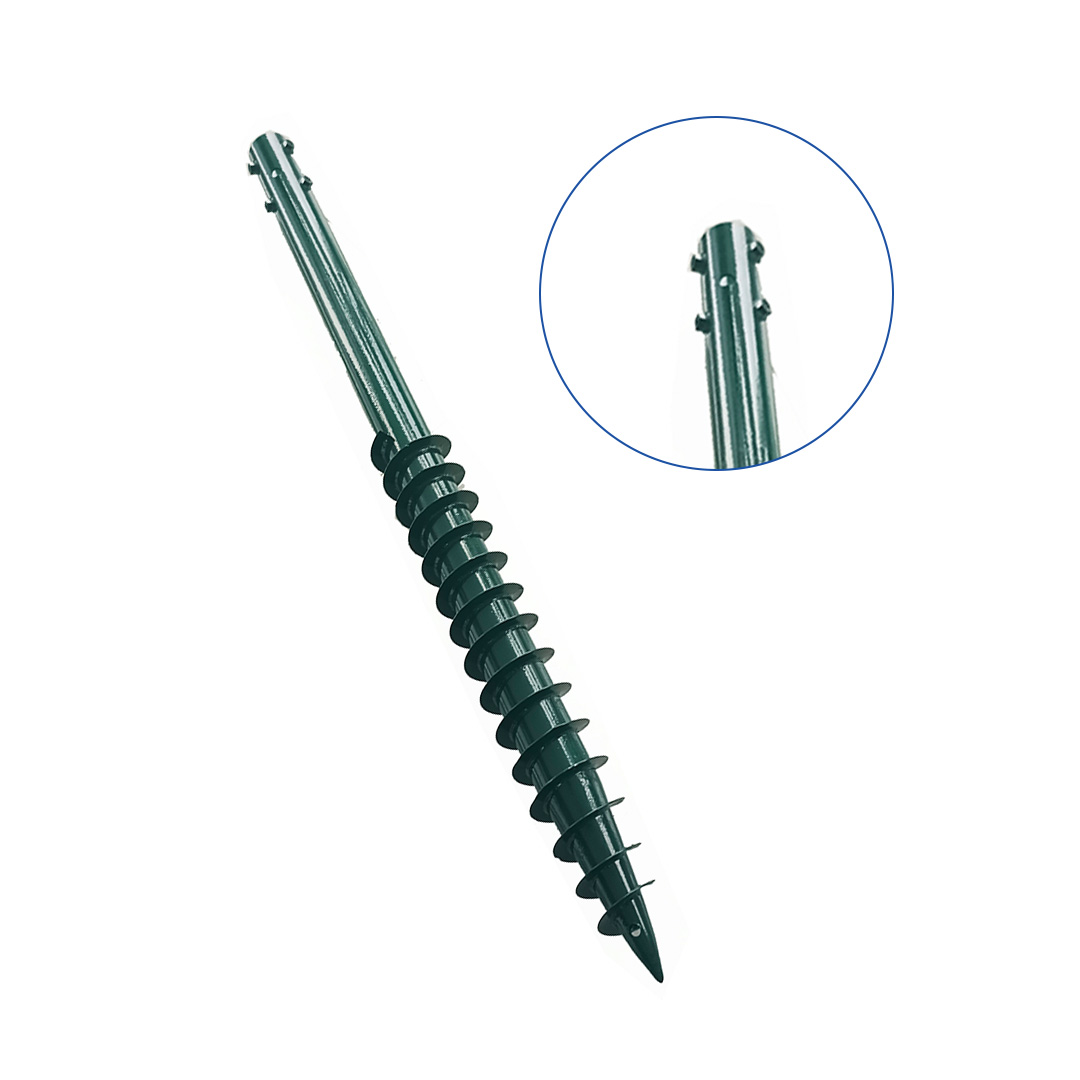 Vite di messa a terra per fondazione di ancoraggio solare serie N Q235B Q355B verde spray personalizzato in fabbrica 