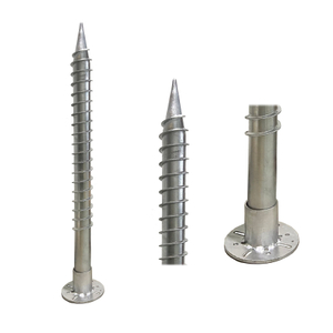 Sistema solare Prodotti solari Acciaio al carbonio HDG Q235 Vite di messa a terra in acciaio per sistema di montaggio solare
