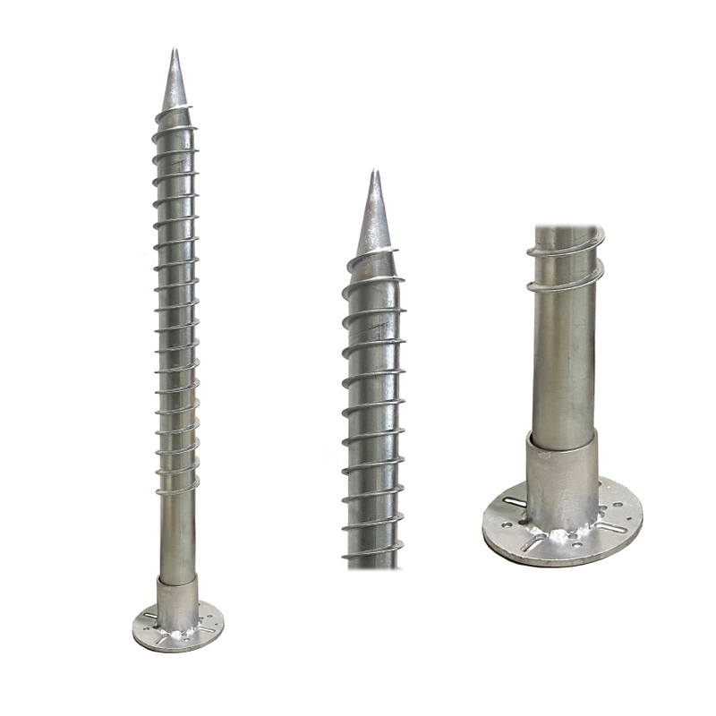 Sistema solare Prodotti solari Acciaio al carbonio HDG Q235 Vite di messa a terra in acciaio per sistema di montaggio solare