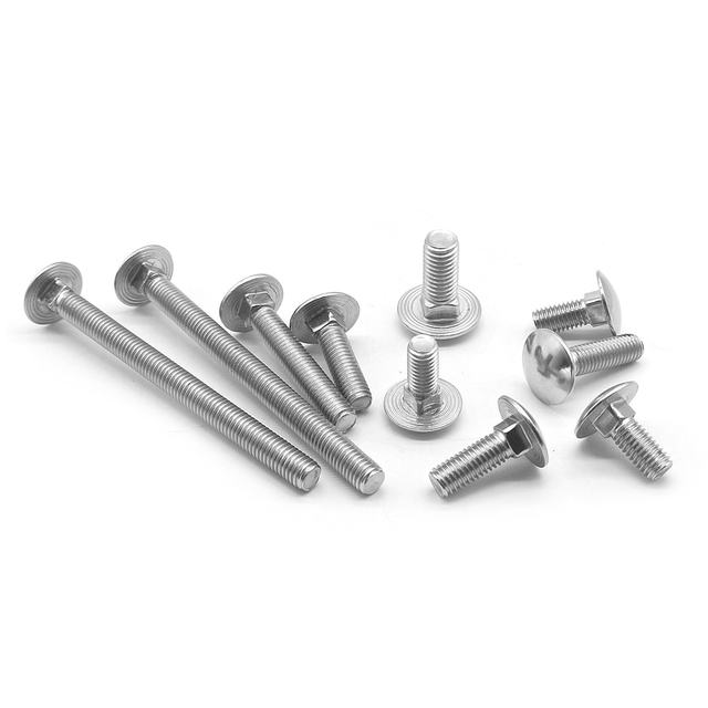 Bulloni lunghi a testa tonda M8x100mm in acciaio inossidabile 304 316 con collo quadrato