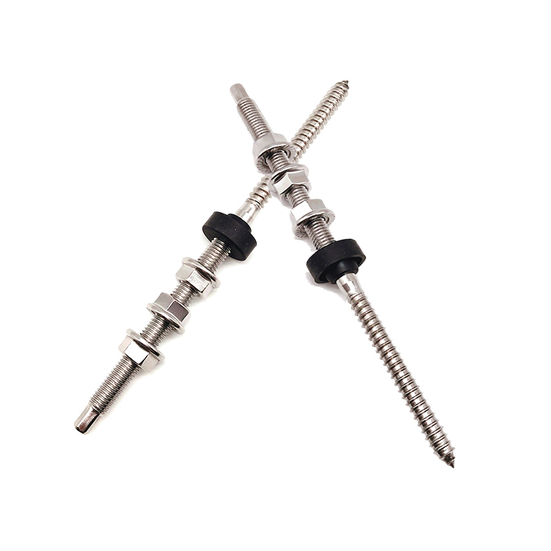 INOX A2 INOX A4 SS304 SS430 Vite tassello a doppia testa M10 / bullone di fissaggio per montaggio su tetto solare 