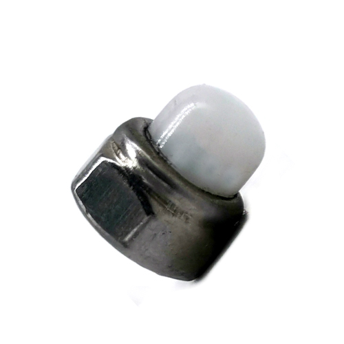 Dadi ciechi in nylon bianco con cupola esagonale in acciaio inossidabile SS304/316 OEM