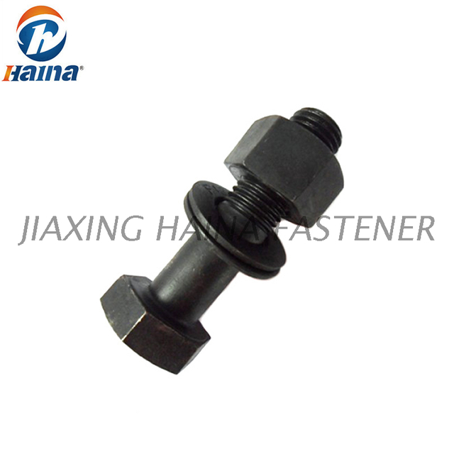 Bulloni esagonali con struttura nera in acciaio ad alta resistenza DIN6914